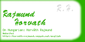 rajmund horvath business card